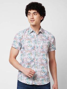 Spykar - Multicolor Printed Half Sleeve Shirt for Men