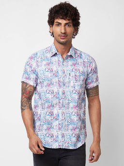 Spykar - Multicolor Printed Half Sleeve Shirt for Men