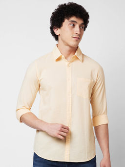 Spykar - Yellow Solid Full Sleeve Shirt for Men