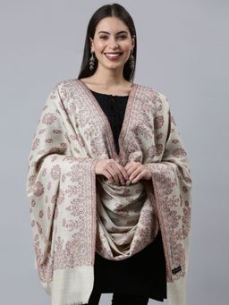 Pashmoda - Women Melange Beige Kaani Wool Shawl