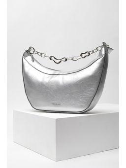 Van Heusen - Silver Pu Textured Hand Bag