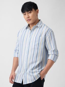 The Souled Store - Men Multi-Color Striped Relaxed Shirt