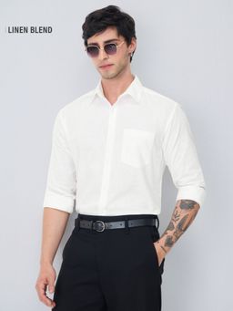 The Souled Store - Men White Solid Shirt