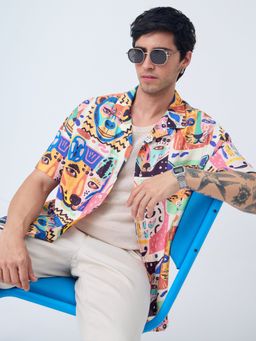 The Souled Store - Men Multi-Color Printed Shirt