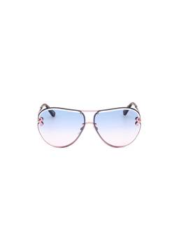 Emilio Pucci - Pink Metal Full Rim Aviator Women Sunglasses (Ep0217 66 72W)