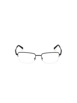 Timberland - Black Metal Half Rim Rectangle Men Frames (TB50006 56 002)