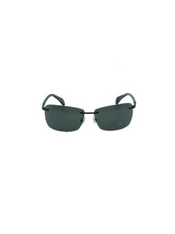 Timberland - Black Metal Rimless Rectangle Men Sunglasses (TB9009 61 02D)