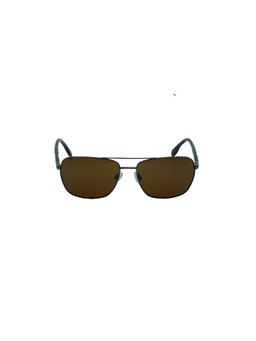 Timberland - Grey Metal Full Rim Rectangle Men Sunglasses (TB9040 58 08H)