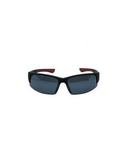 Timberland - Black Acetate Half Rim Rectangle Men Sunglasses (TB9047 69 02D)