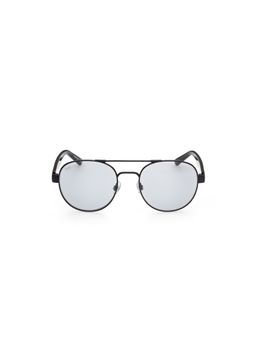 Web Eyewear - Black Metal Full Rim Round Unisex Sunglasses (WE0313 56 01W)