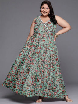 A plus by Ahalyaa - Floral Printed Ethnic Dress
