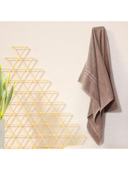 Layers - True Care 100% Cotton 380 Gsm Beige Solid Bath Towel (Medium)
