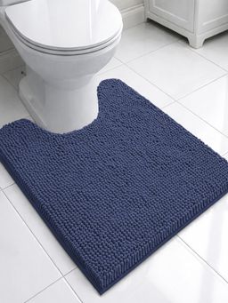 LUXEHOME INTERNATIONAL - Navy Blue Chenille Contour Mat