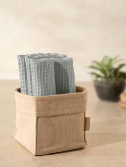 Maspar - Grey Cotton Ultra Soft Absorbent Quick Dry Face Towel Combo (Pack of 6)