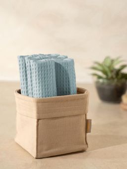 Maspar - Blue Cotton Ultra Soft Absorbent Quick Dry Face Towel Combo (Pack of 6)