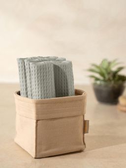 Maspar - Grey Cotton Ultra Soft Absorbent Quick Dry Face Towel Combo (Pack of 6)