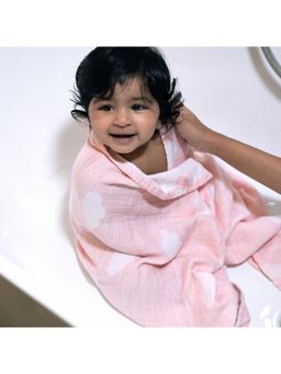 Doctor Towels - Dreamy Clouds Aloe Vera Baby Bath Towel - Pink Skies