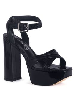 London Rag - Solid Black Heels