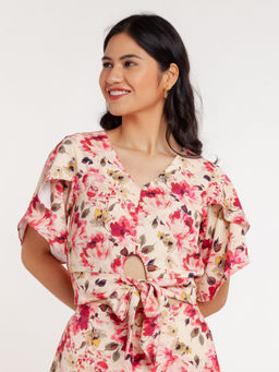 Zink London - Womens Multi Floral Top