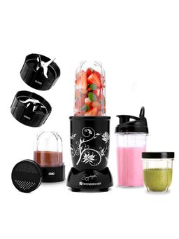 Wonderchef - Nutri-Blend Mixer Grinder Blender, Unbreakable Jar with Sipper Jar 500W - Black (9 Piece)