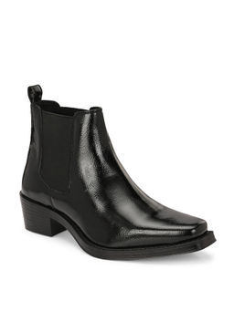 Delize - Men Black Cuban Heeled Ankle Chelsea Boots