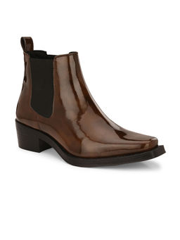 Delize - Men Brown Cuban Heeled Ankle Chelsea Boots