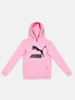Puma - Classics Logo Girls Pink Hoodie