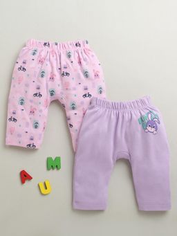 Bumzee - Multi-Color Printed Baby Girls Pants (Pack of 2)