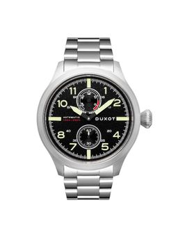 Duxot - Altius Mechanical Automatic Power Reserve Black Round Dial Mens Watch - Dx-2020-11