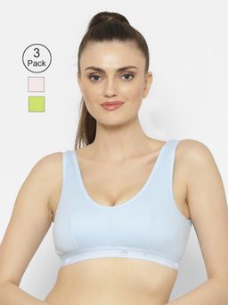 Floret - Wirefree Non-padded Sporty Bra - Multi-Color