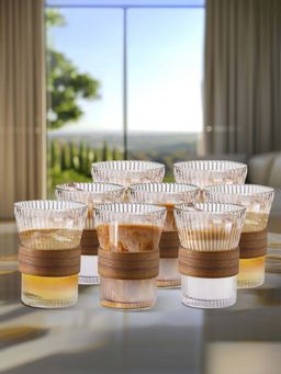 The Better Home - Glass Tea and Coffee Mug, 280ml, Pack of 8