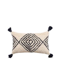 Bungalow and Beyond - Beige Geometric Tufted Cotton Cushion Cover