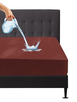 MATTRESS PROTECTOR - Brown Cotton Waterproof Soft Breathable Mattress Cover