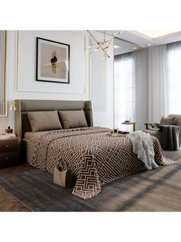 Stoa Paris - Urbanscape Wine Labyrinth Cotton 180TC Bedsheet with 2 Pillow Covers