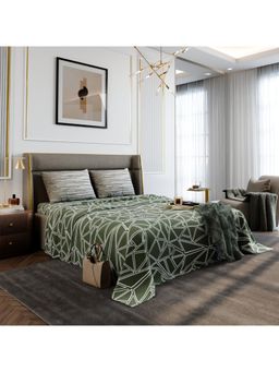 Stoa Paris - Urbanscape Olive Spectrum Cotton 180TC Bedsheet with 2 Pillow Covers