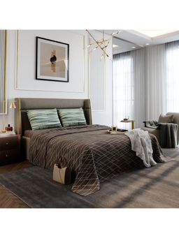 Stoa Paris - Urbanscape Brown Rays Cotton 180TC Bedsheet with 2 Pillow Covers