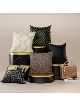Stoa Paris - Multi-Color Anastasias Court Polyester Satin Fabric Cushion Covers (Pack of 5)