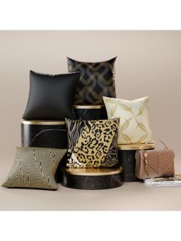 Stoa Paris - Multi-Color Anastasias Sovereign Polyester Satin Cushion Covers (Pack of 5)
