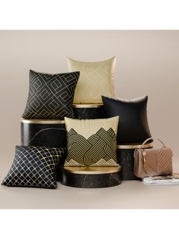 Stoa Paris - Multi-Color Anastasias Waltz Polyester Satin Fabric Cushion Covers (Pack of 5)