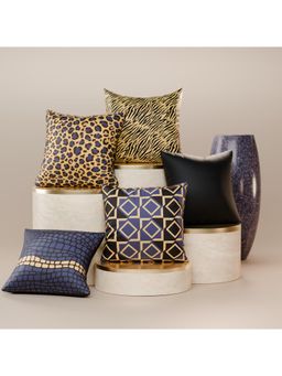 Stoa Paris - Multi-Color Charlottes Muse Polyester Satin Fabric Cushion Covers (Pack of 5)