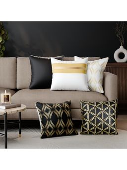 Stoa Paris - Multi-Color Cordelias Pride Polyester Satin Fabric Cushion Covers (Pack of 5)