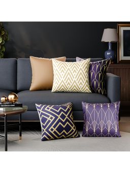 Stoa Paris - Multi-Color Ophelias Reverie Polyester Satin Fabric Cushion Covers (Pack of 5)