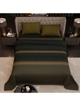 Stoa Paris - Imperial Grandeur Verde Empire Green 200TC Bedsheet with 2 Pillow Covers (King)