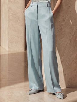 Arrow - High Rise Wide Leg Trouser- Blue