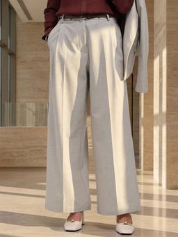 Arrow - High Rise Wide Leg Trouser- Beige