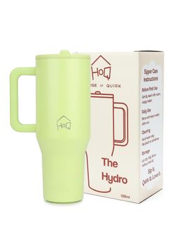 House of Quirk - Green Tumbler Bottle with Handle and Flip Straw