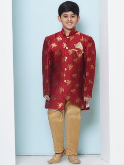 AJ Dezines - Boys Brocade Sherwani (Set of 2)