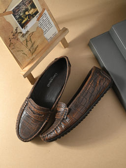 CARLO ROMANO - Women Leather Slip On Loafers Brown