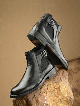 CARLO ROMANO - Men Ankle Leather Casual Boots Black