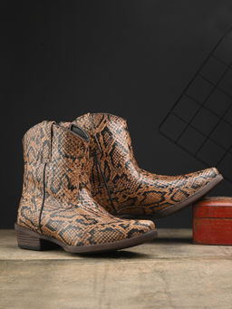 CARLO ROMANO - Women Genuine Leather Ankle Boot Brown